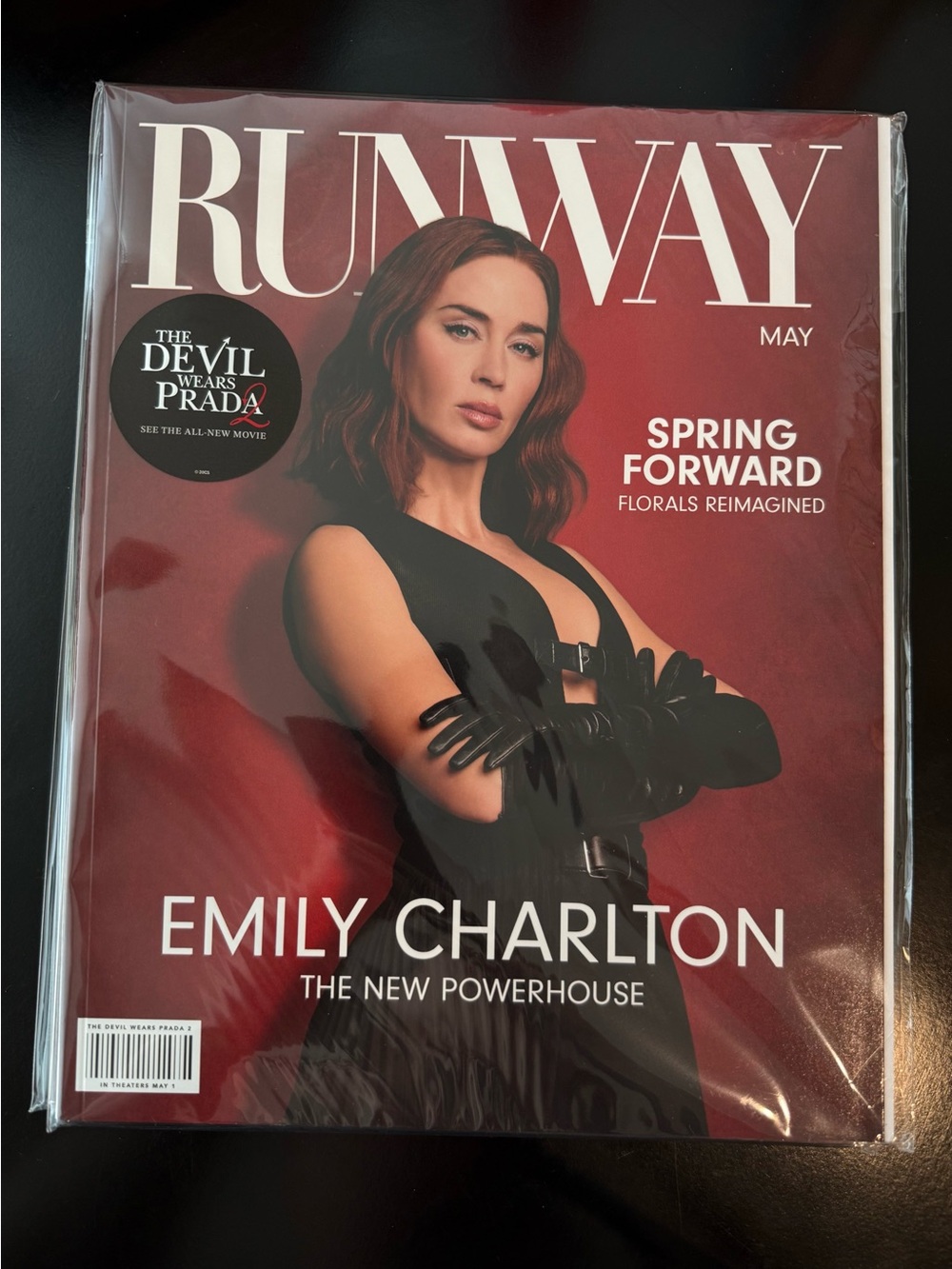 Runway Magazine May Issue featuring Emily Charlton - Red Cover